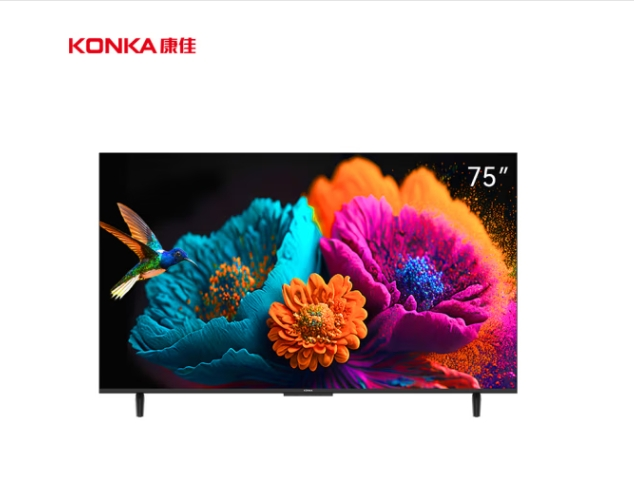康佳电视 75F6 75英寸 2+32GB 4K超清全面屏 四路投屏 30W大音响 智能液晶平板电视机