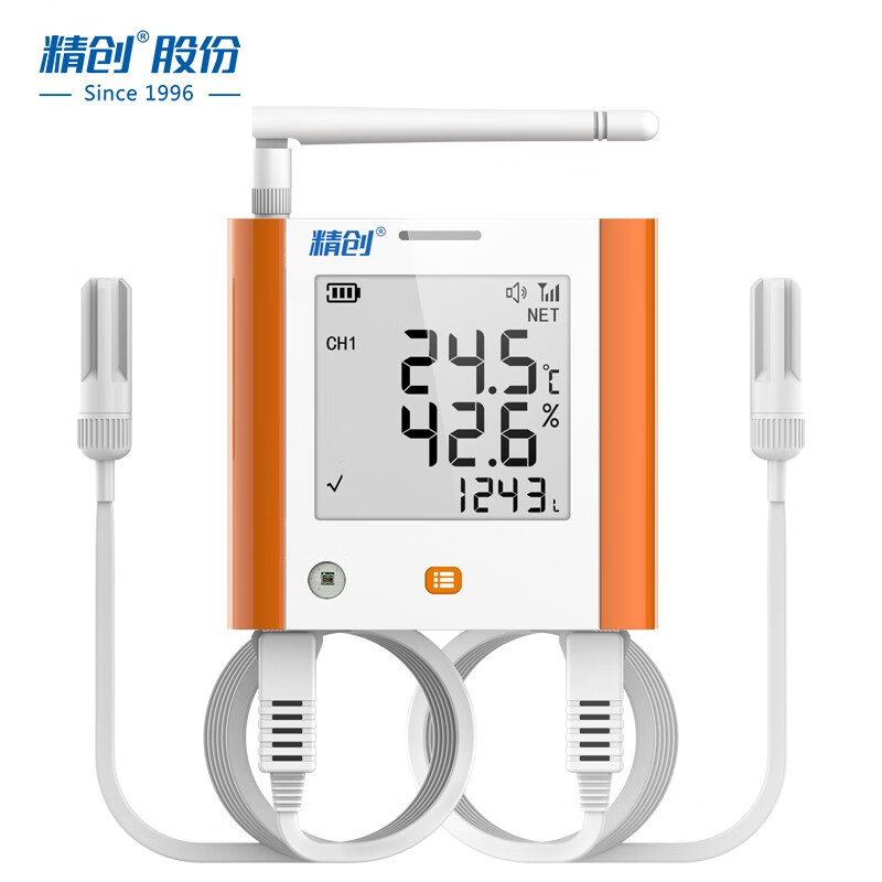 精创（elitech） GSP-8G联网温湿度计记录仪大棚冷链运输仓库4G温度计远程报警 1路温湿（2米线）流量买断+软件费