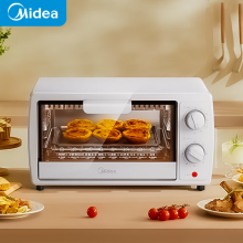 美的（Midea）10L家用多功能迷你小烤箱 均匀烘烤/轻巧不占地/广域控温 PT10K1(K)