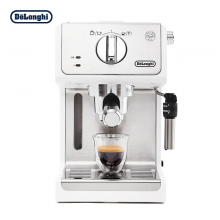 德龙（Delonghi）咖啡机 趣享系列半自动咖啡机 意式浓缩家用泵压式 可调节奶泡 ECP35.31.W 白色