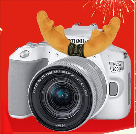 佳能（Canon） EOS 200D二代 200d2代单反相机入门单反vlog迷你单反数码照相机 200DII白色18-55 STM套机