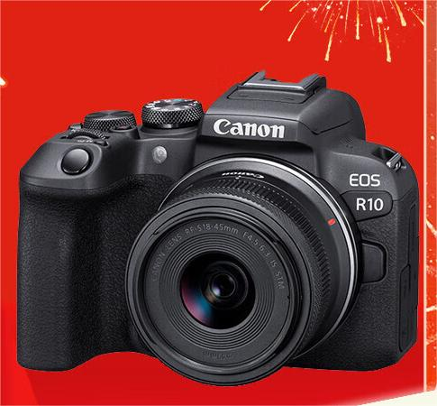 佳能（Canon） EOS R10 微单相机 轻量小型 APS-C画幅 高速连拍 r10高清4K视频 R10+RF-S18-45套机