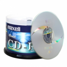 麦克赛尔（maxell）CD-R 刻录光盘 48速700M 银盘 50片/桶