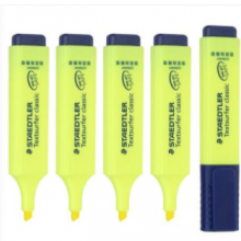 施德楼（STAEDTLER）荧光笔彩色重点标记笔办公学生用1-5mm黄色364-1