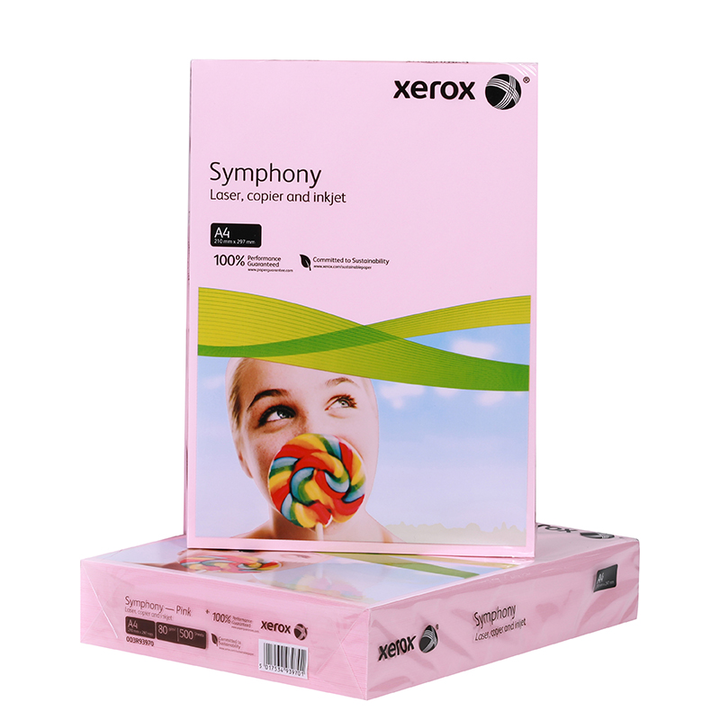 施乐（Xerox）淡粉色 80g A4 彩色复印纸 500张/包