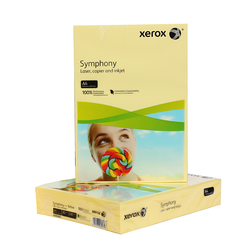 施乐（Xerox）黄色 80g A4 彩色复印纸 500张/包