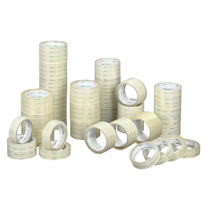 得力(deli)高品质高透明封箱胶带打包胶带 60mm*60y*50um(54.9m/卷) 6卷/筒 30323