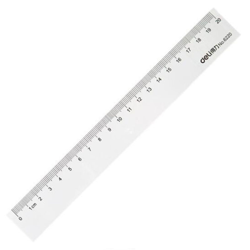 得力(deli)20cm办公通用直尺 测量绘图尺子 办公用品 6220