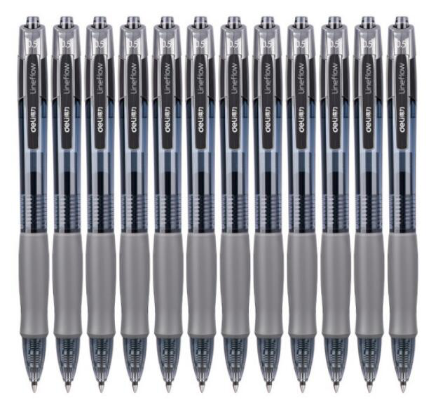 得力 S08 直液式签字笔 0.5mm 12支/盒（单位：盒）