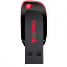闪迪(SanDisk)16GB USB2.0 U盘 CZ50酷刃 黑红色 时尚设计 安全加密软件