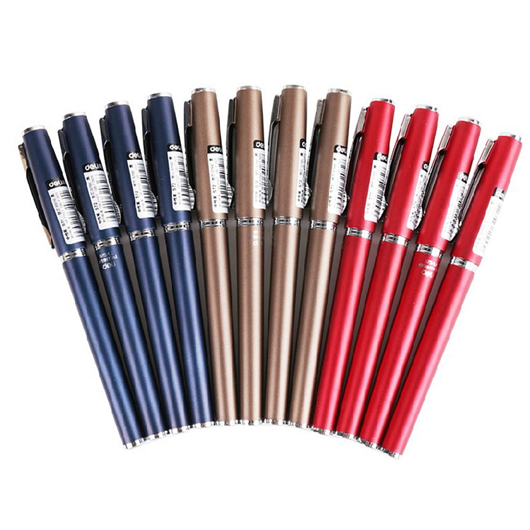 得力 S72 签字笔中性笔水笔 1mm 12支/盒 黑色