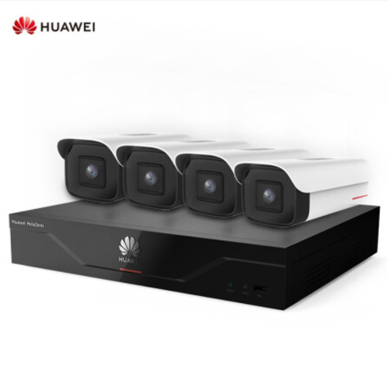 华为HUAWEI 安防监控摄像机400万(3.6mm) 红外筒型防尘防水带POE视频录像机NVR监控套装 带6T硬盘