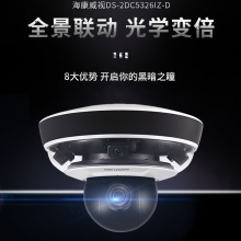 海康威视摄像头 200万360度全景摄像头智能旋转8倍特写变焦 可插卡 远程探头智能旋转球机