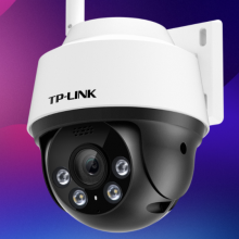 普联 TP-LINK 无线监控室外摄像头 300万超清日夜全彩户外防水云台球机 网络wifi手机远程
