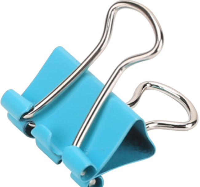 得力(deli)  8556  60只15mm彩色长尾票夹 金属票据夹燕尾夹铁夹子 小号