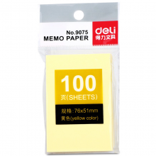 得力（deli） 便利贴 标签纸 便签纸 记事贴 可反复粘撕9075(76*51mm)