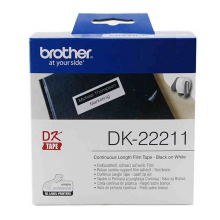 兄弟 DK-22211 标签机色带 29mm*15.24m白底/黑字