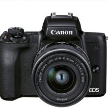 佳能（Canon）EOS M50 Mark I 微单相机 数码相机 黑色（15-45 微单镜头）Vlog相机 4K 视频拍摄(EOS M50 I代+128G高速SD卡+相机包)
