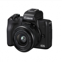 佳能（Canon）EOS M50 微单相机 数码相机 微单套机 黑色（15-45 微单镜头）Vlog相机 4K 视频拍摄