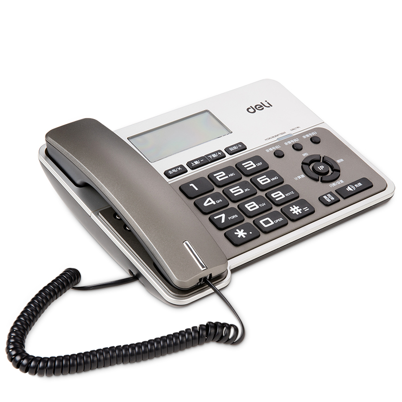 得力（deli） 796电话机/固定电话/座机 办公家用 金属灰