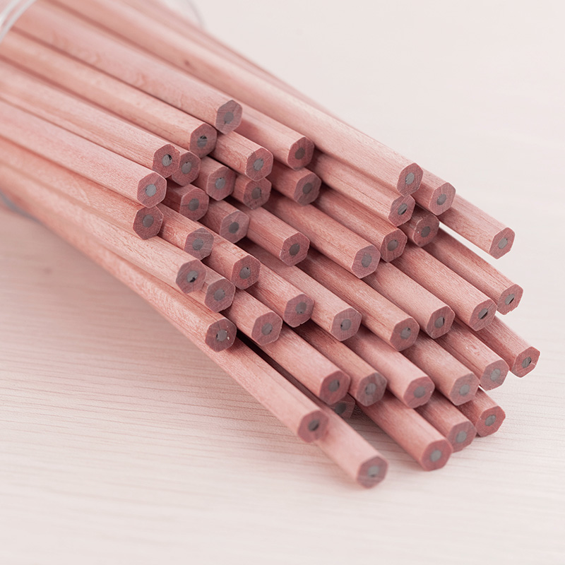 齐心（Comix）六角笔杆原木2B铅笔考试专用学生铅笔 50支/桶 MP2014