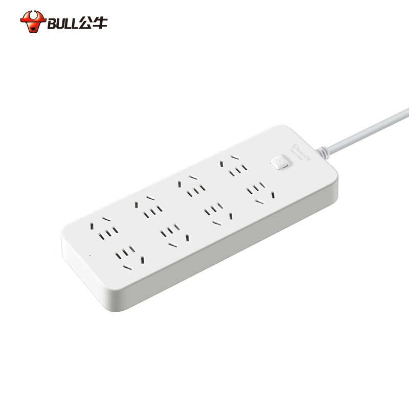 公牛（BULL）超功率保护 新国标插座/插线板/插排/排插/接线板/拖线板 GN-B2080 8位总控开关全长2米