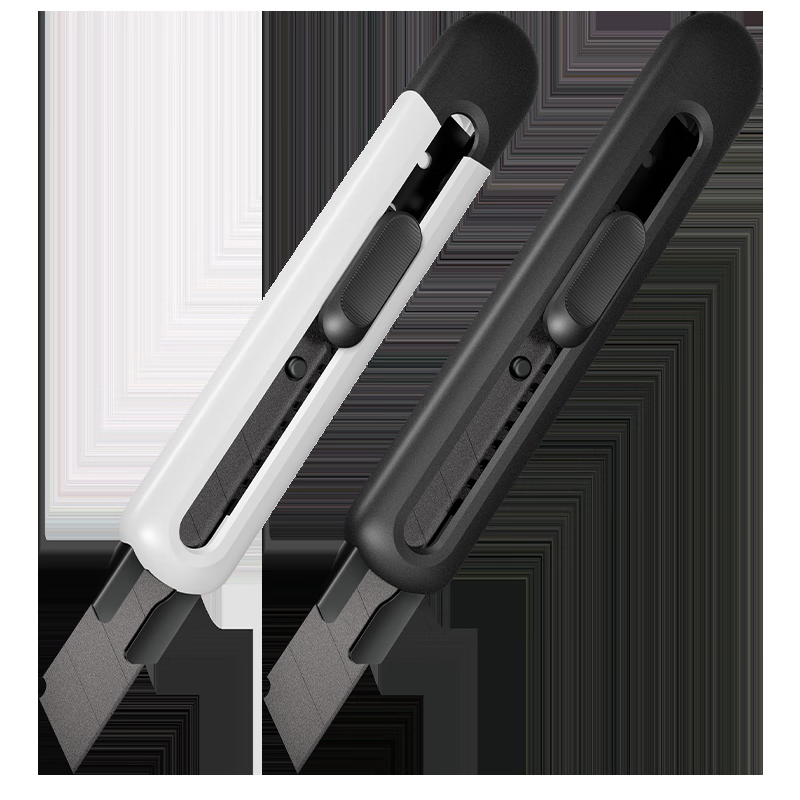 得力（deli）大号特氟龙刀刃美工刀壁纸刀裁纸刀 防粘办公用品 黑色 TD501