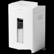 得力GA666碎纸机-商务碎纸机单次最大可碎8张A4纸连续碎纸30分钟23L大容量德5级密保(白色)