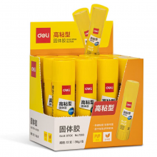 得力（deli）36g高粘度PVP固体胶水 无甲醛快干耐用胶棒 强力粘接 学生文具 12支装 办公用品 7093