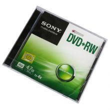 索尼（SONY）DVD+RW 光盘/刻录盘 1-4速4.7G 单片盒装 可擦写 空白光盘