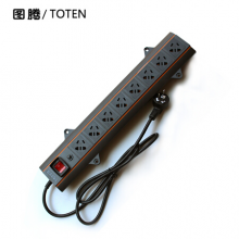 图腾（TOTEN）机柜插座 8位10APDU机柜电源分配器 3米