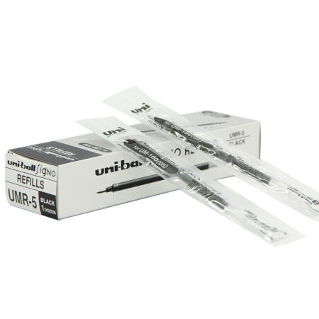 三菱（Uni）UMR-5中性笔芯（适用于UM-100笔）黑色0.5mm12支装