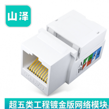 山泽（SAMZHE）超五类工程级镀金网络模块 WAN-05