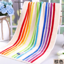 办公金号纯棉彩条毛巾柔软吸水大尺寸76*34CM 110克 G1560 