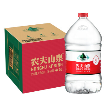 办公用品农夫山泉 大桶 饮用天然水 5L*4桶