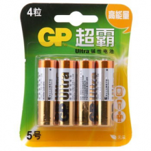 超霸（GP）  碱性电池 5号 4粒/卡  
