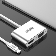 优越者(UNITEK)type-c转hdmi+vga视频转换头