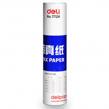得力 7724 热敏传真纸 210ｘ27.4m 12卷/盒 （单位：卷） 白