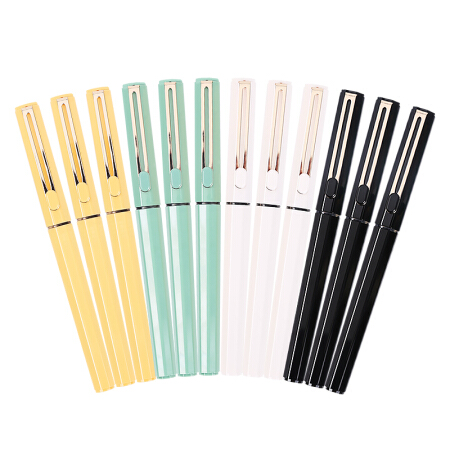 晨光文具0.5mm黑色中性笔 直液式全针管签字笔 初色系列水笔 ARPB1801A