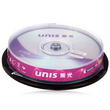 紫光（UNIS）DVD-R空白光盘/刻录盘 钻石系列 16速4.7GB 桶装10片 