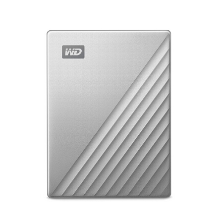西部数据(WD) 2TB 移动硬盘 Type-C My Passport Ultra便携移动硬盘2.5英寸 银色  密码保护 兼容Mac 