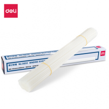 得力(deli)3832 财务装订机专用透明装订铆管φ5.0mm*500mm 100支/盒装 
