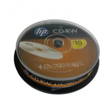 惠普（HP） CD-RW可擦写 光盘/刻录盘 空白光盘 12速700MB 桶装10片 