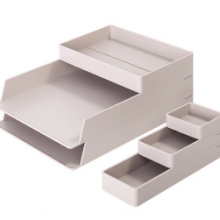 纽赛桌面整理套装浅灰NS001