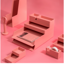 纽赛桌面整理套装浅红NS001