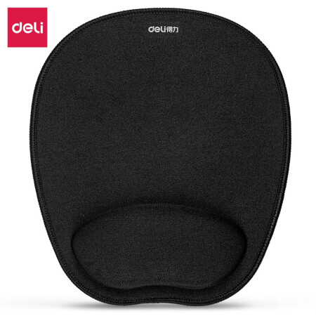 得力(deli) 腕托鼠标垫 舒适记忆海绵 办公游戏鼠标垫 83003 