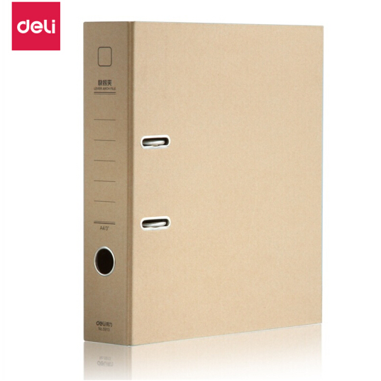 得力牛皮纸快劳夹黄色单只装5913