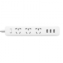 小米3USB接口+3孔位2A快充白色