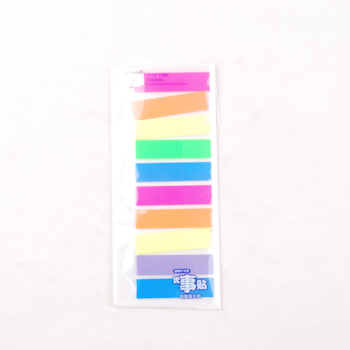 晨光2*10PET十分条多彩自粘指示贴20页YS-22