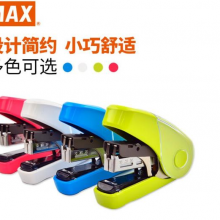 美克司(MAX)省力迷你平脚型订书机 带装钉器小订书器学生办公用品 HD-10FL3K混色
